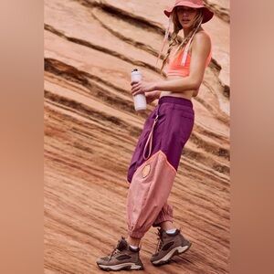 $98 FREE PEOPLE FP MOVEMENT WOMEN'S FREE THROW PANTS MAUVE PINK SIZE S